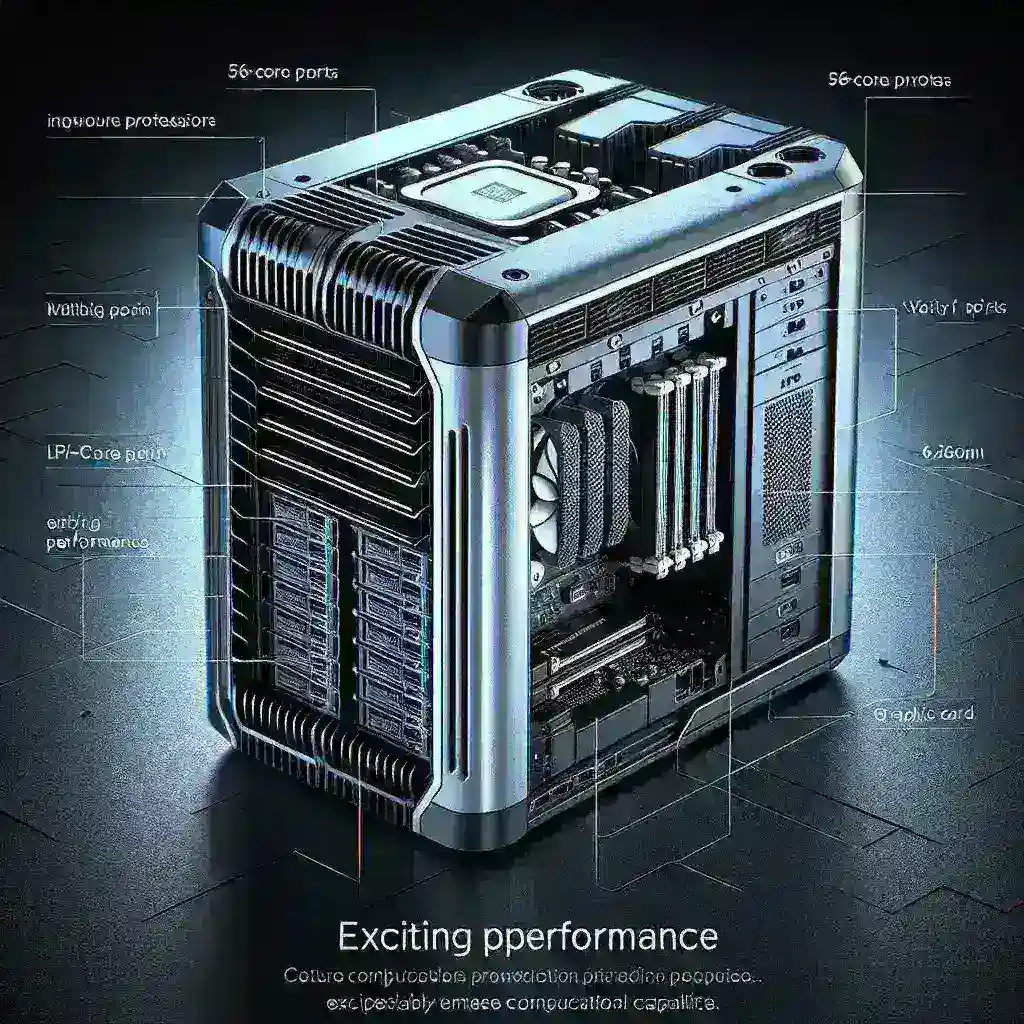 "Image of the Dell Precision 7770 Workstation showcasing its sleek design and advanced 56-Core Xeon processor, highlighting the perfect blend of power and performance for professionals in demanding computing tasks."